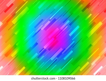 Light Multicolor, Rainbow vector template with repeated sticks. Glitter abstract illustration with colored sticks. Best design for your ad, poster, banner.