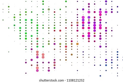 Light Multicolor, Rainbow vector  template with circles. Modern abstract illustration with colorful water drops. Completely new template for your brand book.