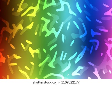Light Multicolor, Rainbow vector template with bubble shapes. A sample with blurred bubble shapes. Textured wave pattern for backgrounds.