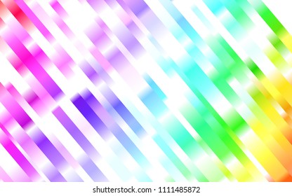 Light Multicolor, Rainbow vector template with repeated sticks. Blurred decorative design in simple style with lines. Best design for your ad, poster, banner.
