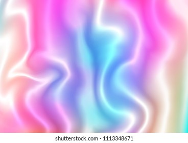 Light Multicolor, Rainbow vector template with wavy line shapes. A vague circumflex abstract illustration with gradient. Brand new design for your ads, poster, banner.