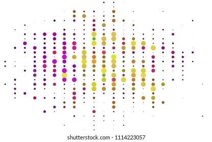 Light Multicolor, Rainbow vector  template with circles. Modern abstract illustration with colorful water drops. The pattern can be used for aqua ad, booklets.