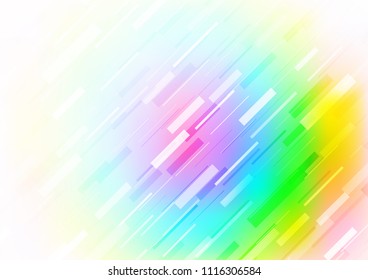 Light Multicolor, Rainbow vector template with repeated sticks. Glitter abstract illustration with colored sticks. The template can be used as a background.