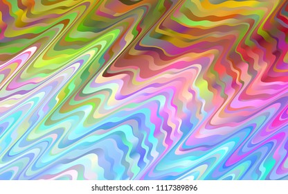 Light Multicolor, Rainbow vector template with lava shapes. Geometric illustration in marble style with gradient.  A completely new template for your business design.