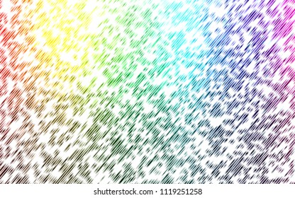 Light Multicolor, Rainbow vector template with repeated sticks. Shining colored illustration with narrow lines. The pattern can be used as ads, poster, banner for commercial.