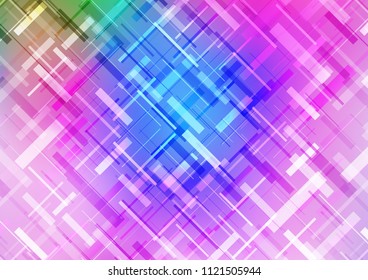 Light Multicolor, Rainbow vector template with repeated sticks. Lines on blurred abstract background with gradient. The pattern can be used for busines ad, booklets, leaflets