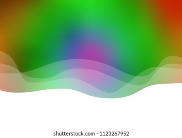 Light Multicolor, Rainbow vector template with bent ribbons. Brand new colored illustration in marble style with gradient. The template for cell phone backgrounds.
