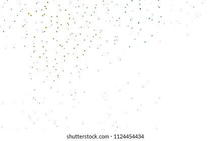 Light Multicolor, Rainbow vector  template with circles. Glitter abstract illustration with blurred drops of rain. New design for ad, poster, banner of your website.