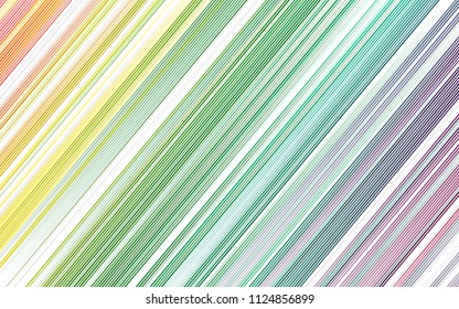 Light Multicolor, Rainbow vector template with repeated sticks. Modern geometrical abstract illustration with staves. Best design for your ad, poster, banner.