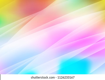 Light Multicolor, Rainbow vector template with repeated sticks. Modern geometrical abstract illustration with staves. The template can be used as a background.