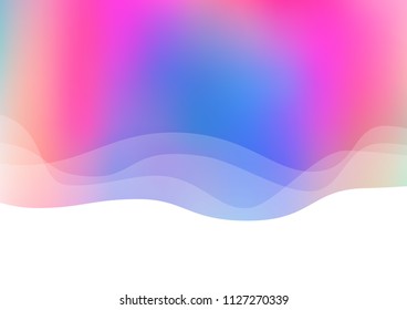 Light Multicolor, Rainbow vector template with bent ribbons. Creative illustration in halftone marble style with gradient. The elegant pattern for brand book.