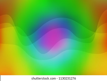 Light Multicolor, Rainbow vector template with liquid shapes. Modern gradient abstract illustration with bandy lines. Pattern for your business design.