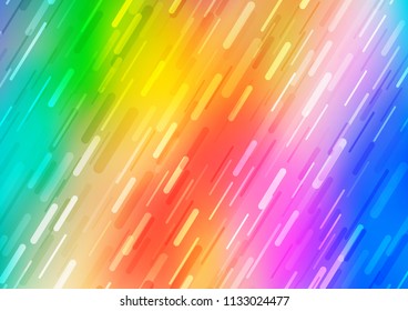 Light Multicolor, Rainbow vector template with repeated sticks. Modern geometrical abstract illustration with staves. Best design for your ad, poster, banner.
