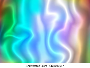 Light Multicolor, Rainbow vector template with bent ribbons. Geometric illustration in marble style with gradient.  A completely new marble design for your business.