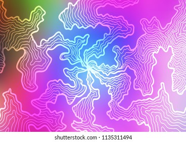 Light Multicolor, Rainbow vector template with bent ribbons. Colorful illustration in abstract marble style with gradient. Marble design for your web site.