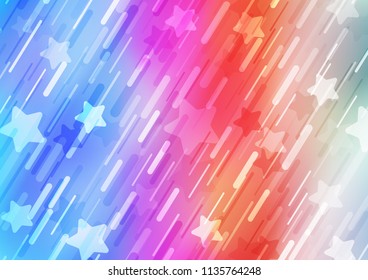 Light Multicolor, Rainbow vector template with repeated sticks. Glitter abstract illustration with colored sticks. The pattern can be used for websites.