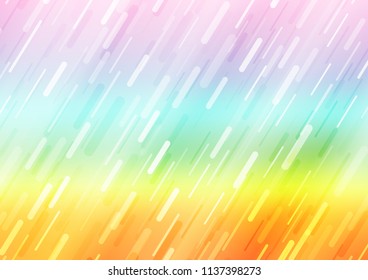 Light Multicolor, Rainbow vector template with repeated sticks. Glitter abstract illustration with colored sticks. The pattern can be used for busines ad, booklets, leaflets