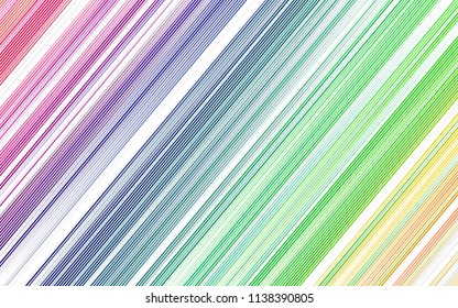 Light Multicolor, Rainbow vector template with repeated sticks. Shining colored illustration with narrow lines. The pattern can be used as ads, poster, banner for commercial.
