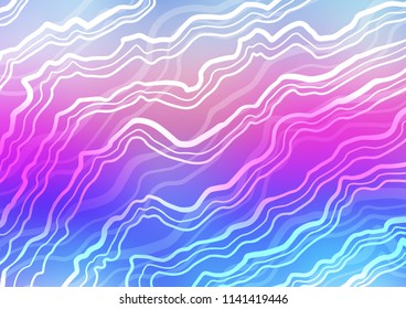 Light Multicolor, Rainbow vector template with abstract lines. Colorful abstract illustration with gradient lines. Pattern for your business design.