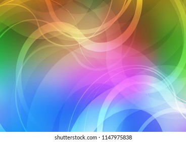 Light Multicolor, Rainbow vector template with liquid shapes. Brand new colored illustration in marble style with gradient. Pattern for your business design.