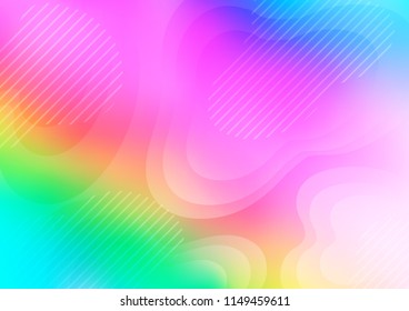 Light Multicolor, Rainbow vector template with repeated sticks. Blurred decorative design in simple style with lines. The pattern can be used as ads, poster, banner for commercial.