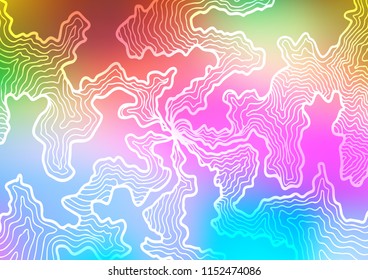 Light Multicolor, Rainbow vector template with abstract lines. Creative geometric illustration in marble style with gradient. New composition for your brand book.
