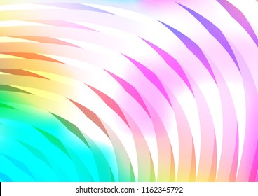 Light Multicolor, Rainbow vector template with repeated sticks. Lines on blurred abstract background with gradient. Smart design for your business advert.