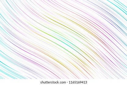 Light Multicolor, Rainbow vector template with bent ribbons. A sample with blurred bubble shapes. Marble design for your web site.