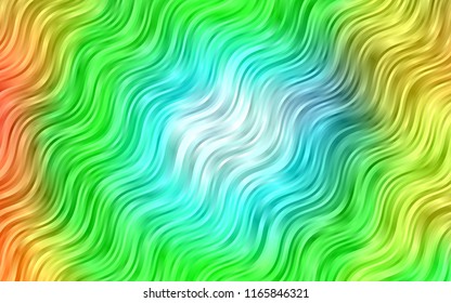 Light Multicolor, Rainbow vector template with bubble shapes. An elegant bright illustration with gradient. Textured wave pattern for backgrounds.