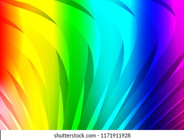 Light Multicolor, Rainbow vector template with repeated sticks. Blurred decorative design in simple style with lines. Smart design for your business advert.