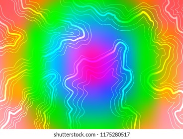 Light Multicolor, Rainbow vector template with liquid shapes. An elegant bright illustration with gradient. The template for cell phone backgrounds.