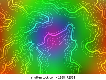 Light Multicolor, Rainbow vector template with bubble shapes. A sample with blurred bubble shapes. The template for cell phone backgrounds.