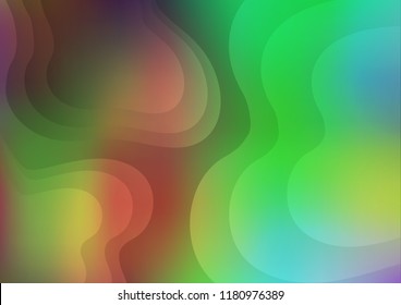 Light Multicolor, Rainbow vector template with abstract lines. A vague circumflex abstract illustration with gradient. A new texture for your  ad, booklets, leaflets.