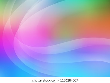 Light Multicolor, Rainbow vector template with bubble shapes. Glitter abstract illustration with wry lines. A completely new marble design for your business.
