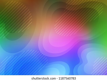 Light Multicolor, Rainbow vector template with repeated sticks. Shining colored illustration with narrow lines. Smart design for your business advert.