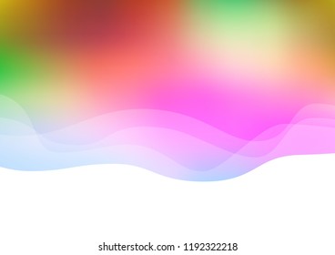 Light Multicolor, Rainbow vector template with bent lines. Modern gradient abstract illustration with bandy lines. The best blurred design for your business.