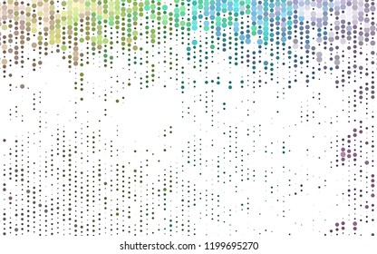 Light Multicolor, Rainbow vector template with circles. Beautiful colored illustration with blurred circles in nature style. Pattern of water, rain drops.