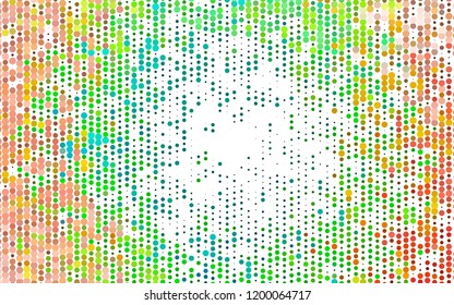 Light Multicolor, Rainbow vector template with circles. Beautiful colored illustration with blurred circles in nature style. Pattern for ads, booklets.