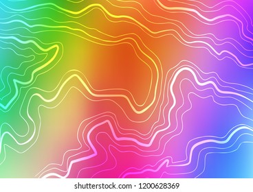 Light Multicolor, Rainbow vector template with repeated sticks. Lines on blurred abstract background with gradient. Best design for your ad, poster, banner.