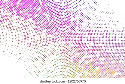 Light Multicolor, Rainbow vector template with circles. Abstract illustration with colored bubbles in nature style. Design for business adverts.