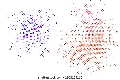 Light Multicolor, Rainbow vector template with circles. Abstract illustration with colored bubbles in nature style. Design for business adverts.