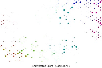 Light Multicolor, Rainbow vector template with spots. Blurred decorative design in abstract style with bubbles. Pattern for beautiful websites.