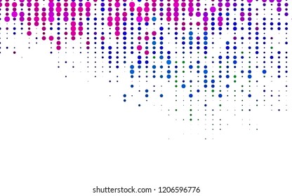 Light Multicolor, Rainbow vector template with circles. Modern abstract illustration with colorful water drops. Pattern for ads, booklets.