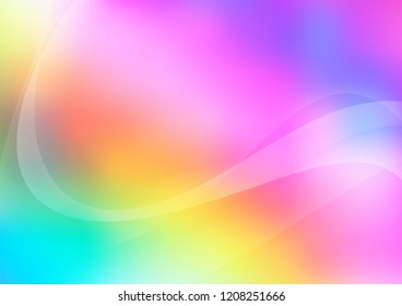 Light Multicolor, Rainbow vector template with bubble shapes. A vague circumflex abstract illustration with gradient. Marble style for your business design.