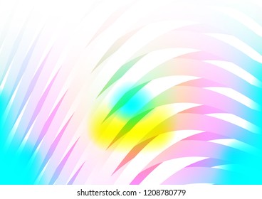 Light Multicolor, Rainbow vector template with repeated sticks. Lines on blurred abstract background with gradient. The pattern can be used as ads, poster, banner for commercial.