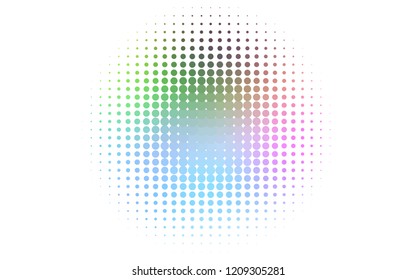 Light Multicolor, Rainbow vector template with circles. Blurred bubbles on abstract background with colorful gradient. Pattern for ads, leaflets.