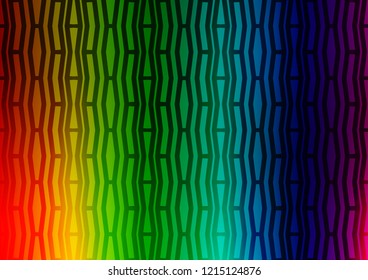 Light Multicolor, Rainbow vector template with repeated sticks. Blurred decorative design in simple style with lines. Best design for your ad, poster, banner.