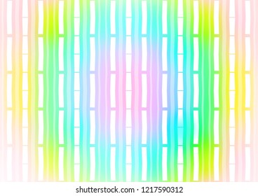 Light Multicolor, Rainbow vector template with repeated sticks. Decorative shining illustration with lines on abstract template. Best design for your ad, poster, banner.