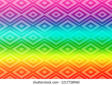 Light Multicolor, Rainbow vector template with sticks, squares. Colorful illustration with lines, cubes on abstract template. Pattern for ads, posters, banners.
