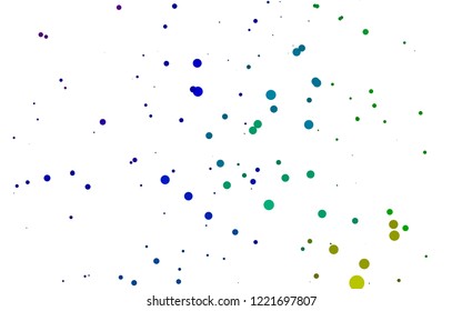 Light Multicolor, Rainbow vector template with spots. Illustration with set of shining colorful abstract circles. Pattern for beautiful websites.